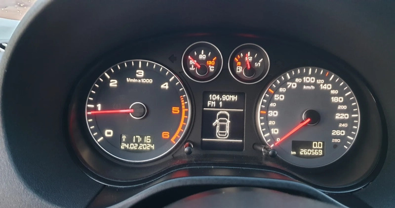 Audi A3 cena 31999 przebieg: 260569, rok produkcji 2010 z Piotrków Kujawski małe 781